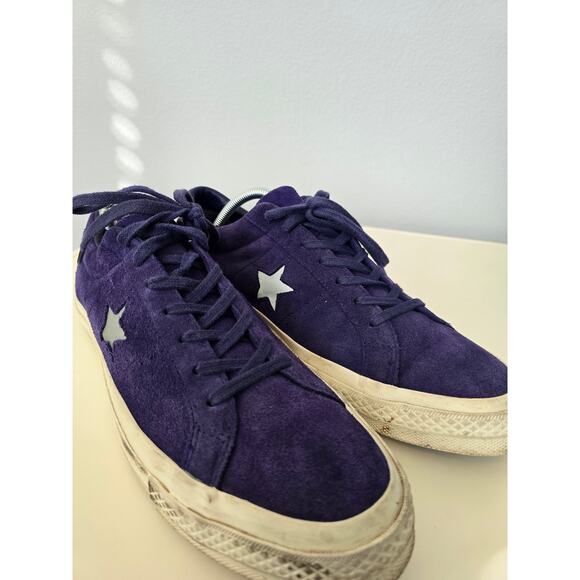 Converse One Star Purple Suede Low Tops Men's Size 10.5 Rare Retro Skate Style - Picture 5 of 9